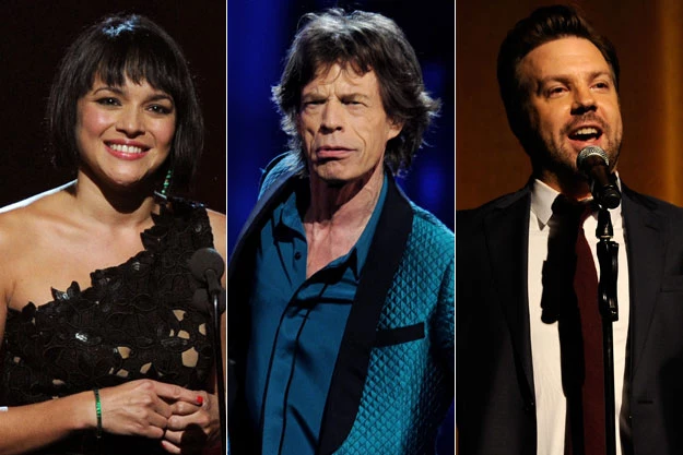 Norah Jones, Mick Jagger, Jason Sudeikis Norah Jones, Mick Jagger, Jason Sudeikis