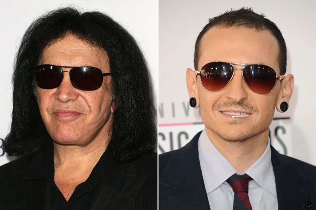 Gene Simmons and Chester Bennington Gene Simmons and Chester Bennington