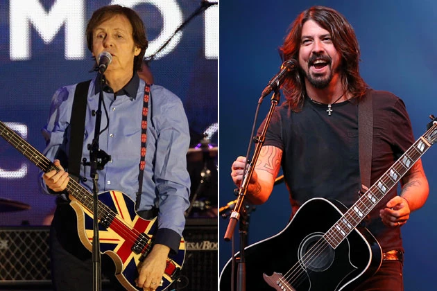 Paul McCartney and Dave Grohl Paul McCartney and Dave Grohl