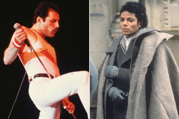 Freddie Mercury and Michael Jackson Freddie Mercury and Michael Jackson